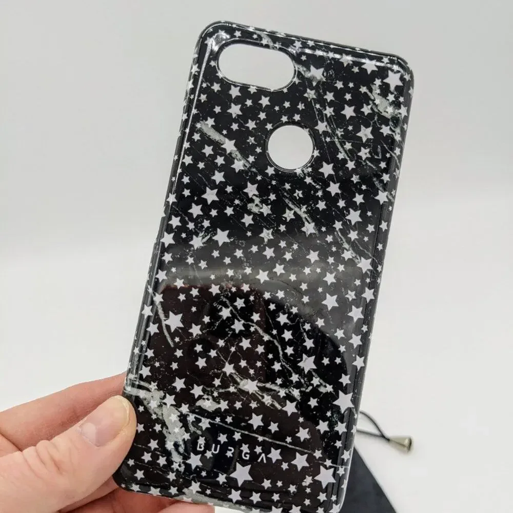 Burga Red Wave And Black Star Pixel 3 Phone Cases